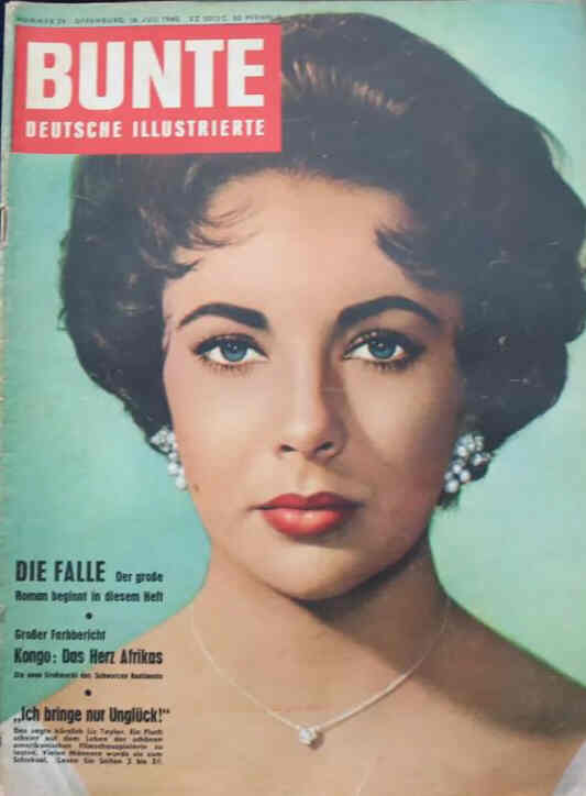 BUNTE ILLUSTRIERTE magazine side cover Issue 29 16 July 1960