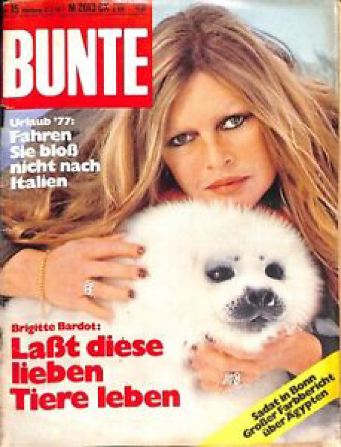 BUNTE ILLUSTRIERTE magazine side cover Issue 15 31 March 1961