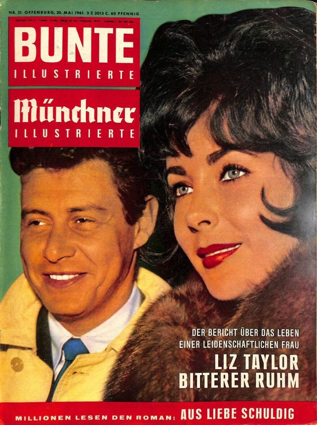 BUNTE ILLUSTRIERTE magazine side cover Issue 21 20 May 1961
