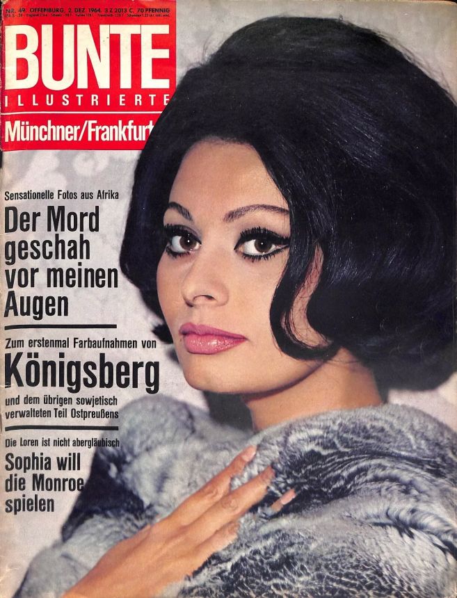 BUNTE ILLUSTRIERTE magazine side cover Issue 49 2 December 1964