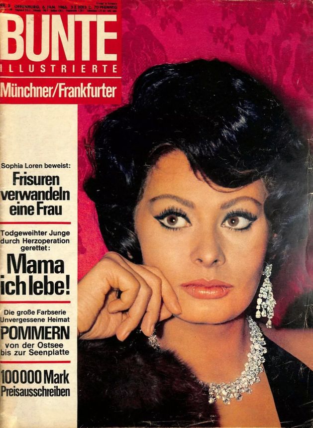 BUNTE ILLUSTRIERTE magazine side cover Issue 2 6 January 1965
