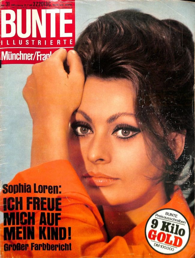 BUNTE ILLUSTRIERTE magazine side cover Issue 31 31 July 1968