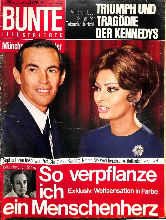 BUNTE ILLUSTRIERTE magazine side cover Issue 35 28 August 1968