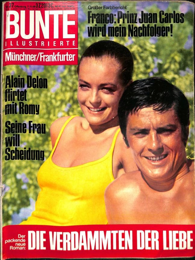 BUNTE ILLUSTRIERTE magazine side cover Issue 37 11 September 1968