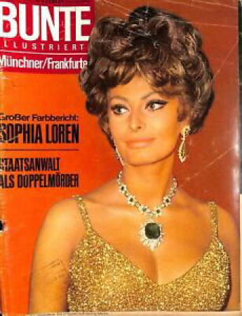 BUNTE ILLUSTRIERTE magazine side cover   1968