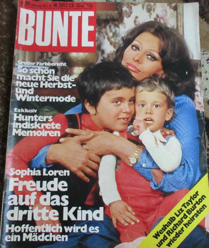 BUNTE ILLUSTRIERTE magazine side cover Issue 36 28 August 1975