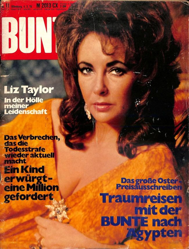 BUNTE ILLUSTRIERTE magazine side cover Issue 11 4 March 1976