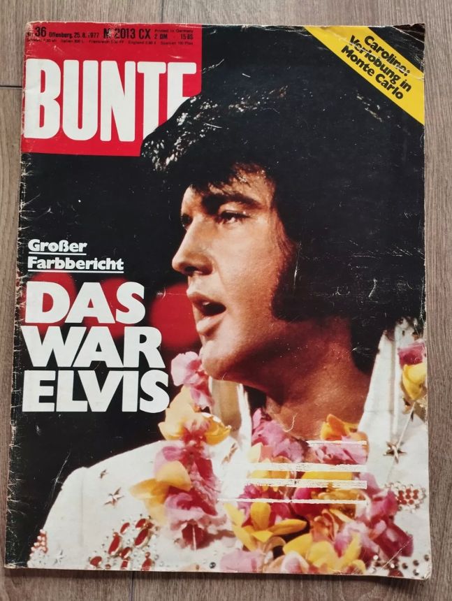 BUNTE ILLUSTRIERTE magazine side cover Issue 36 25 August 1977