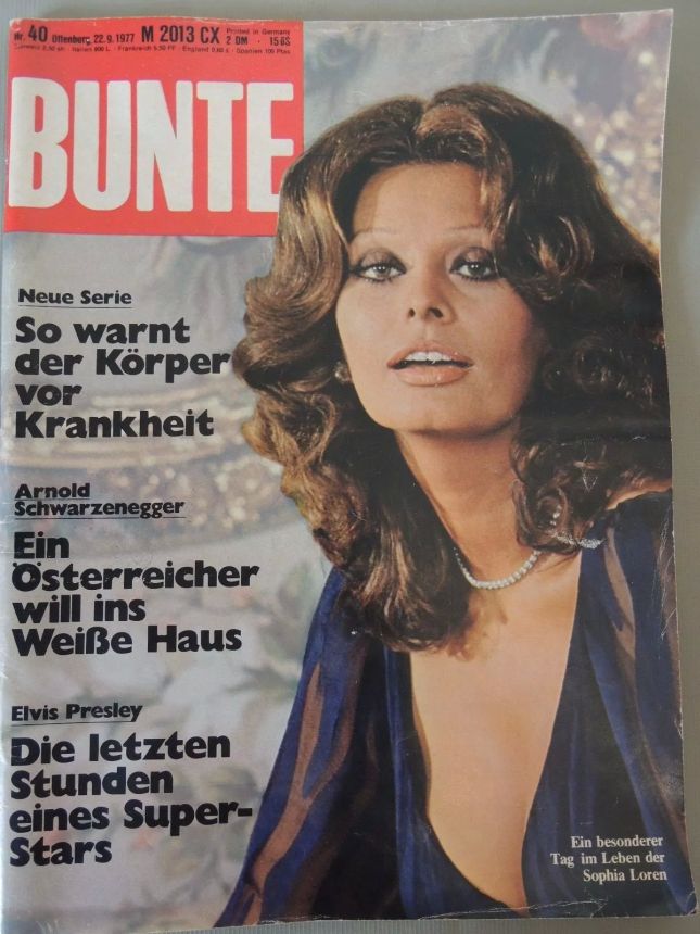 BUNTE ILLUSTRIERTE magazine side cover Issue 40 22 September 1977