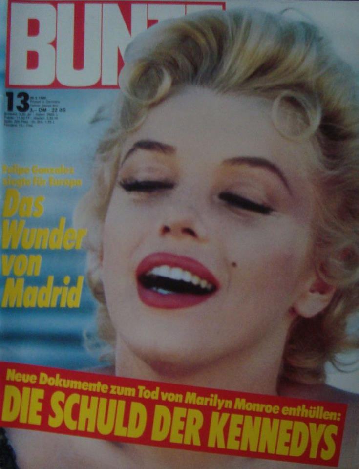 BUNTE ILLUSTRIERTE magazine side cover 20 March 1986