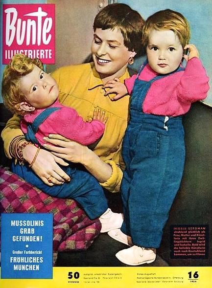 BUNTE ILLUSTRIERTE magazine side cover Issue 16  1954