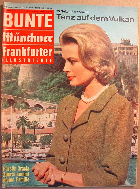BUNTE ILLUSTRIERTE magazine side cover 14 August 1963