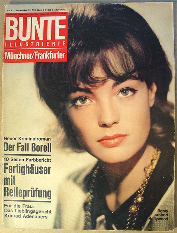 BUNTE ILLUSTRIERTE magazine side cover 23 October 1963