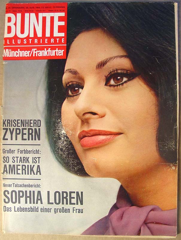 BUNTE ILLUSTRIERTE magazine side cover 26 August 1964