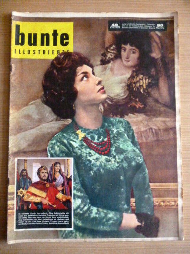 BUNTE ILLUSTRIERTE magazine side cover Issue 49 6 December 1958