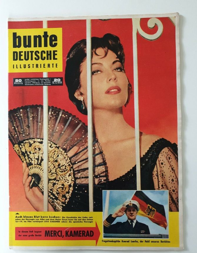 BUNTE ILLUSTRIERTE magazine side cover Issue 20 16 May 1959