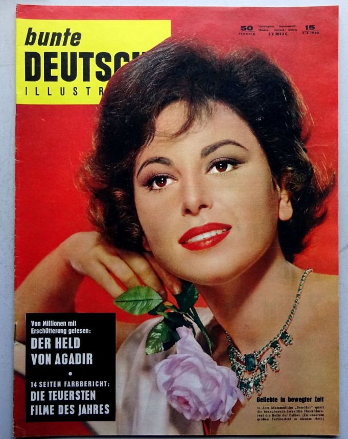 BUNTE ILLUSTRIERTE magazine side cover Issue 15 9 April 1960