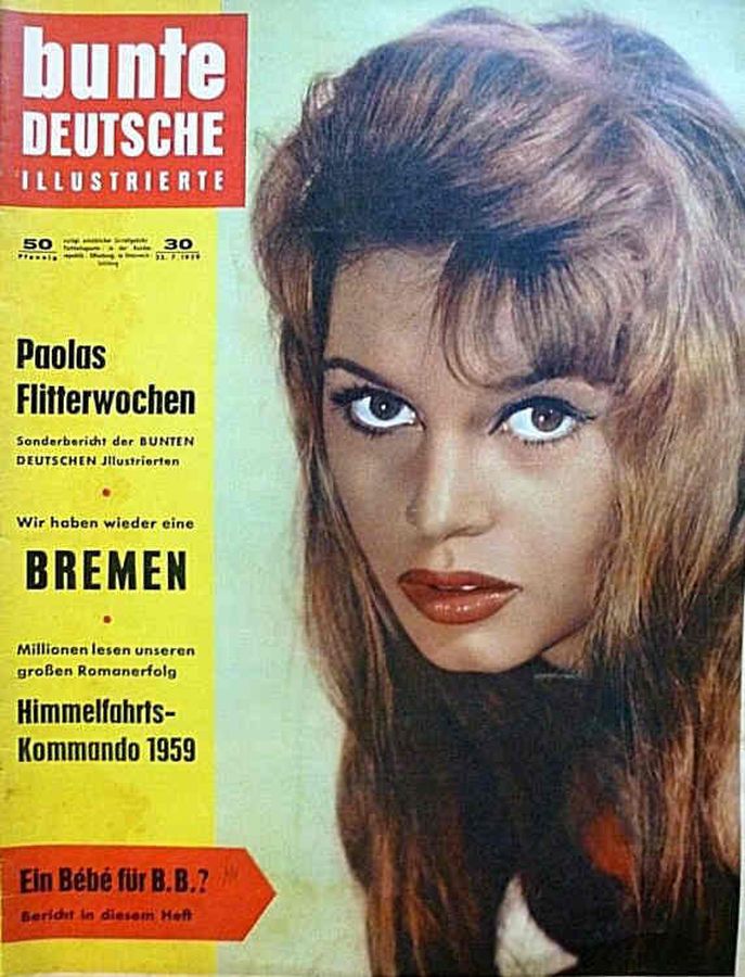 BUNTE ILLUSTRIERTE magazine side cover Issue 30 25 July 1959