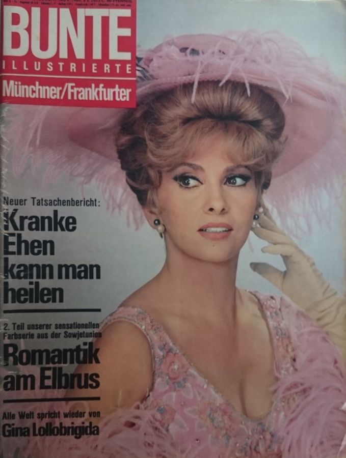 BUNTE ILLUSTRIERTE magazine side cover Issue 47   1965