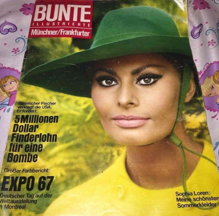 BUNTE ILLUSTRIERTE magazine side cover Issue 30 19 July 1967