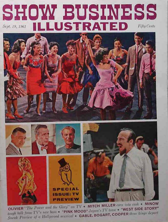 SHOW BUSINESS ILLUSTRATED magazine side cover Issue 2 19 September 1961