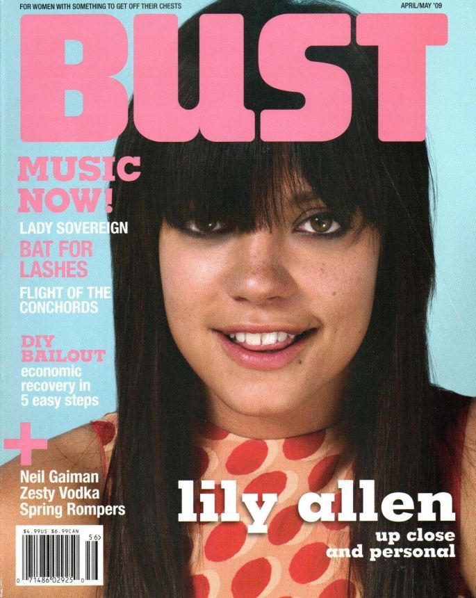 BUST magazine side cover  April/May 2009