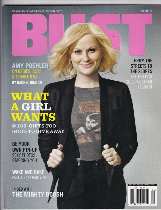 BUST magazine side cover  December 2009/ January 2010 