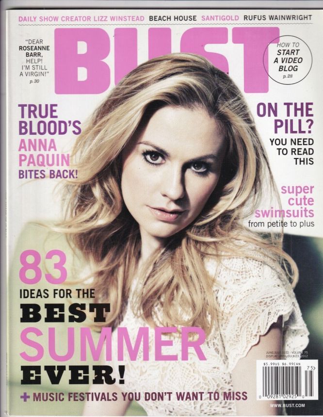 BUST magazine side cover  June/July 2012
