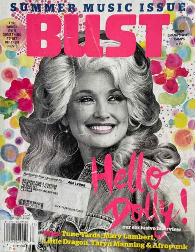 BUST magazine side cover  June/July 2014