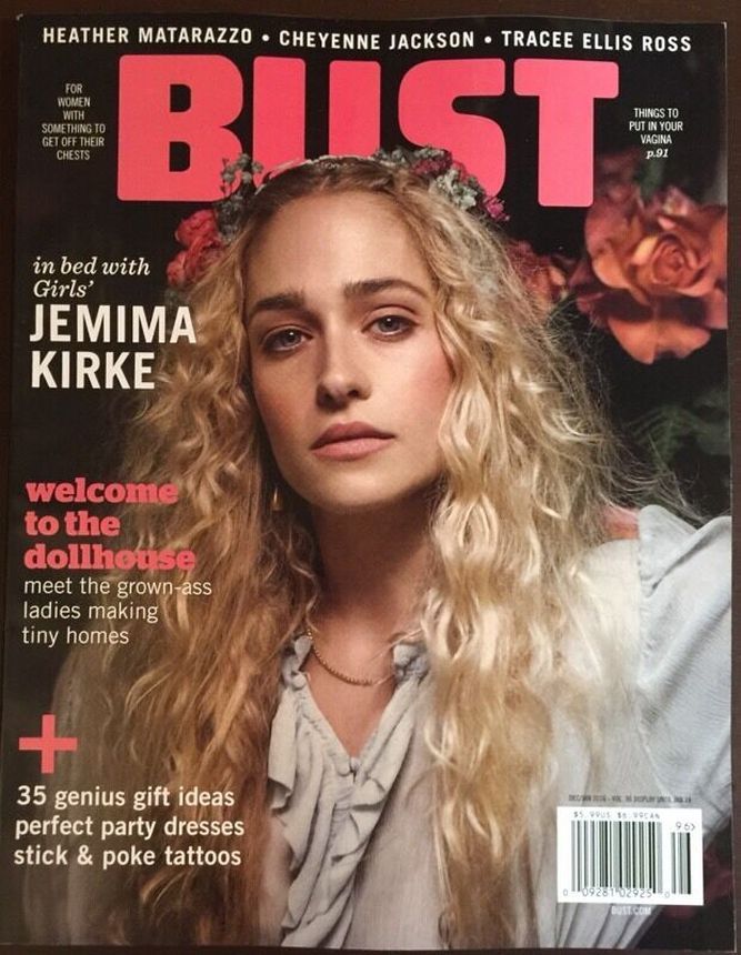 BUST magazine side cover  December 2015/ January 2016 