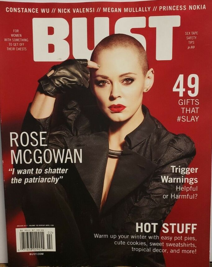 BUST magazine side cover  December 2016/ January 2017 