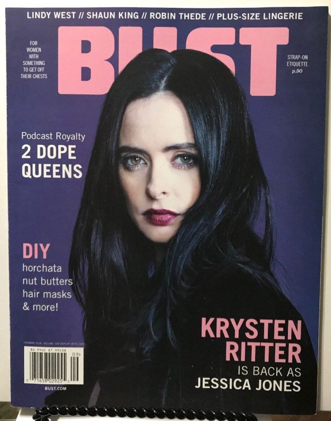BUST magazine side cover  February/March 2018