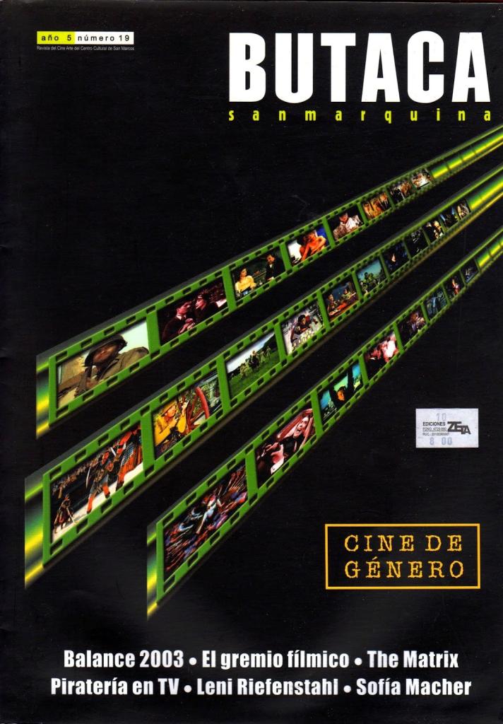 BUTACA SANMARQUINA magazine side cover Issue 19 December 2003