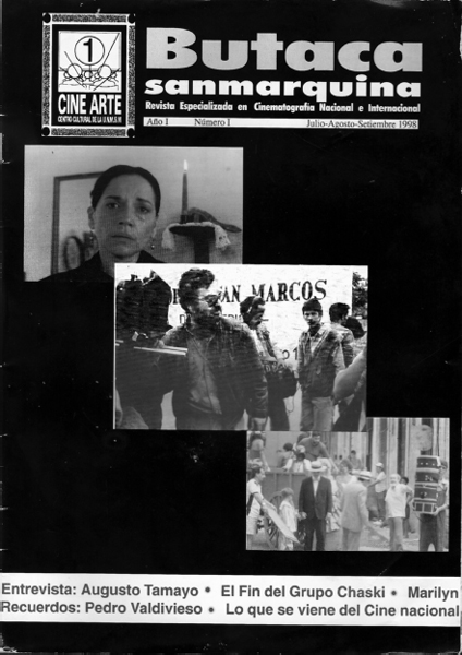 BUTACA SANMARQUINA magazine side cover Issue 1 July-September 1998