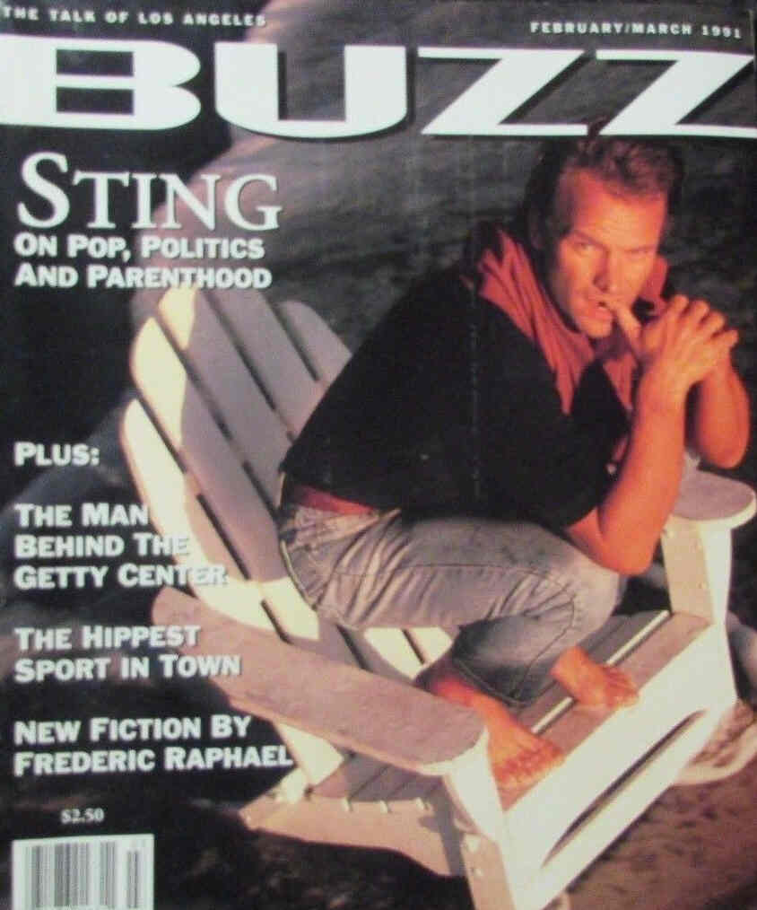 BUZZ magazine side cover  February/March 1991