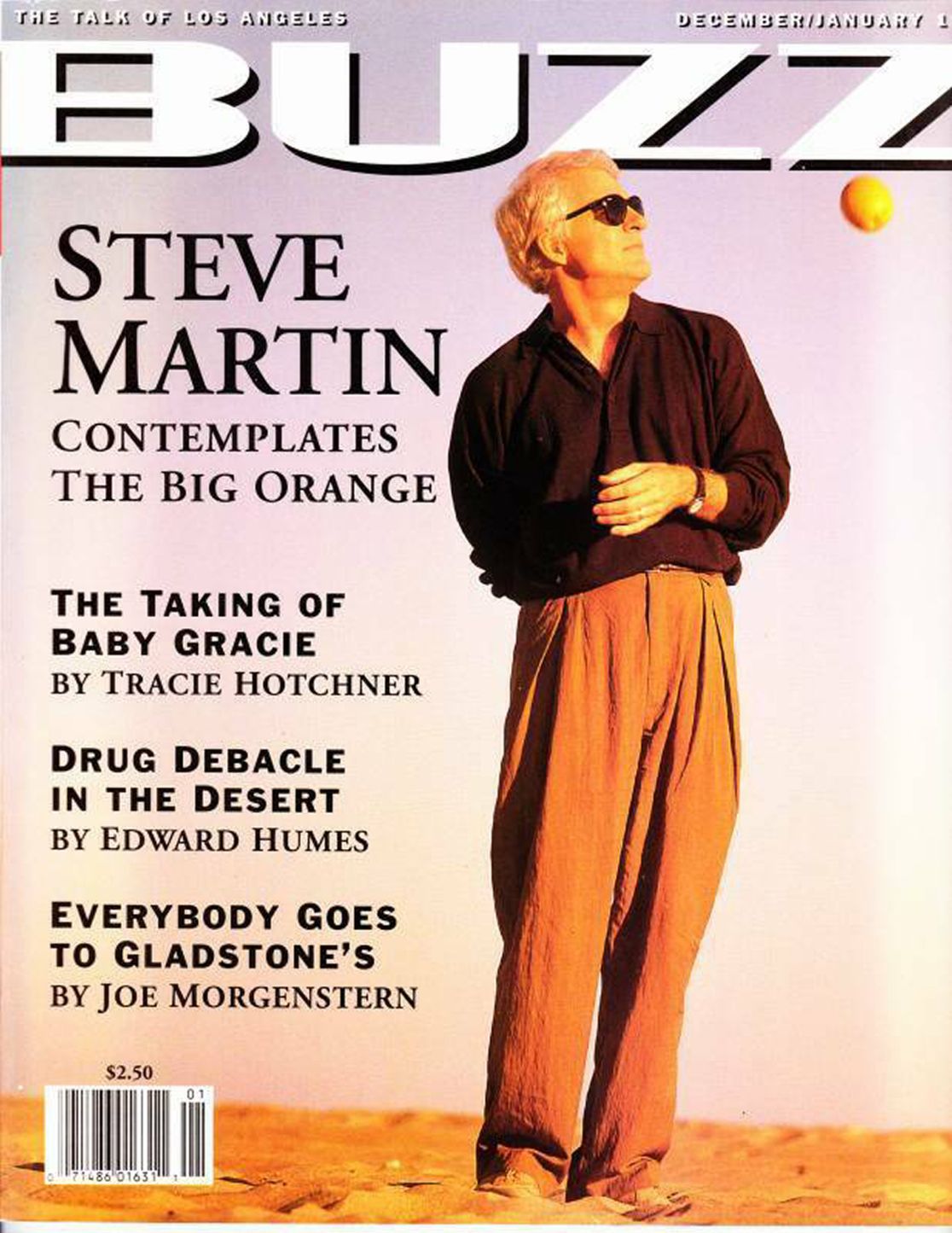 BUZZ magazine side cover  December 1990/ January 1991 