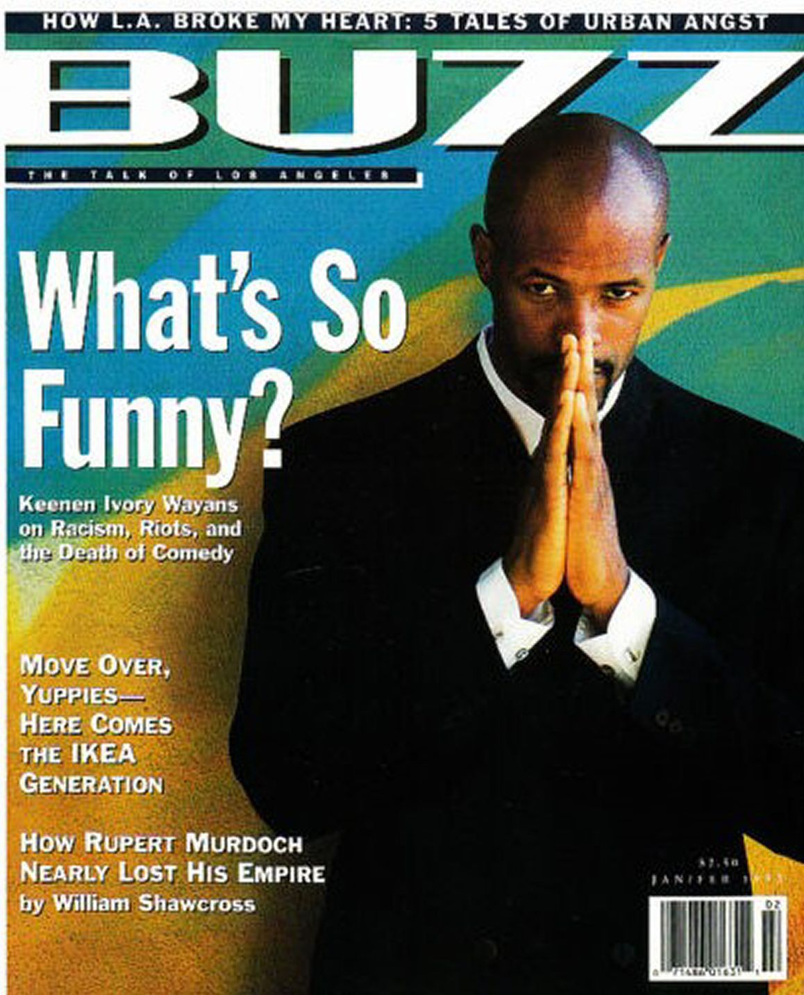 BUZZ magazine side cover  January/February 1993