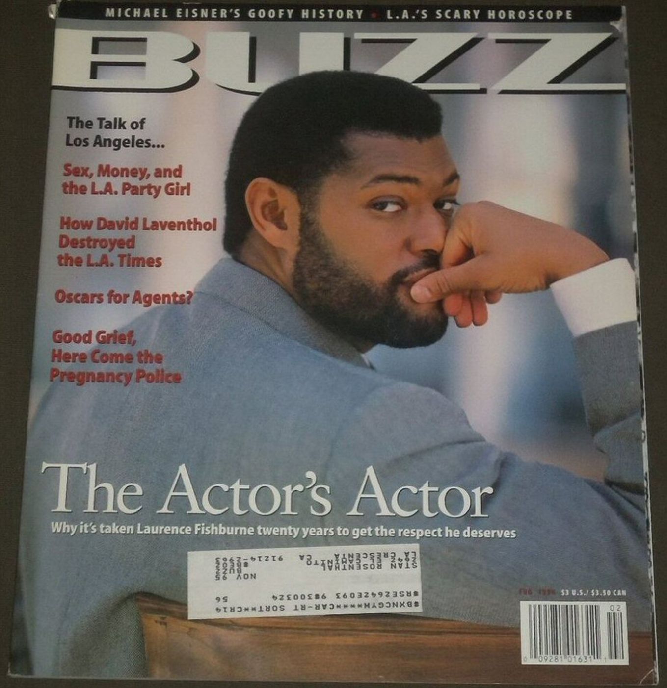 BUZZ magazine side cover  February 1994