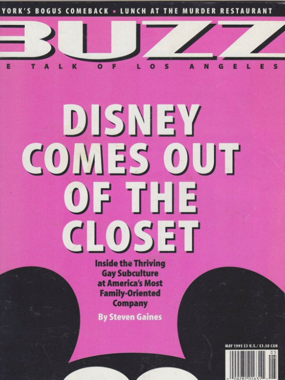 BUZZ magazine side cover  May 1995