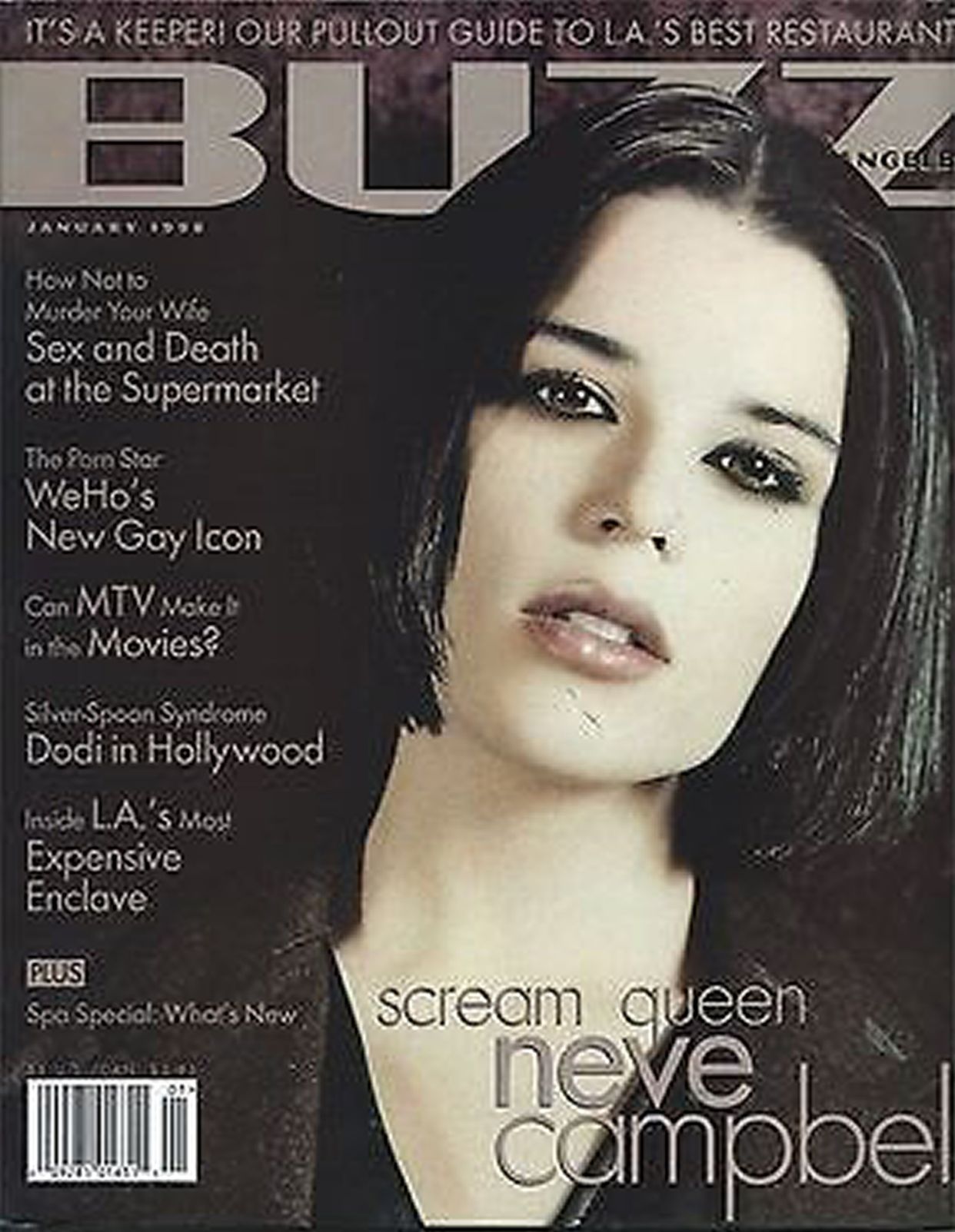 BUZZ magazine side cover  Vol 9 No  1  January 1998
