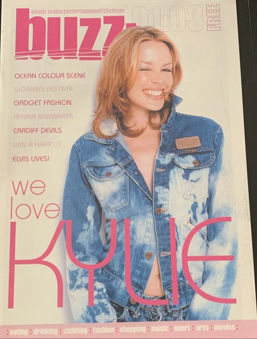 BUZZ WALES magazine side cover  March 2001