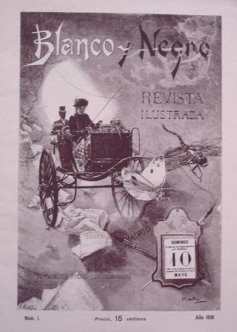 BLANCO Y NEGRO magazine side cover Issue 1   1891