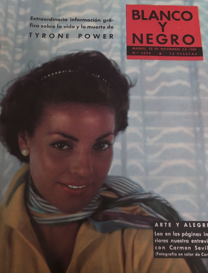 BLANCO Y NEGRO magazine side cover Issue 2429   1958