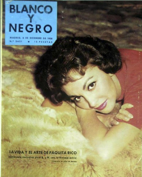 BLANCO Y NEGRO magazine side cover Issue 2431   1958