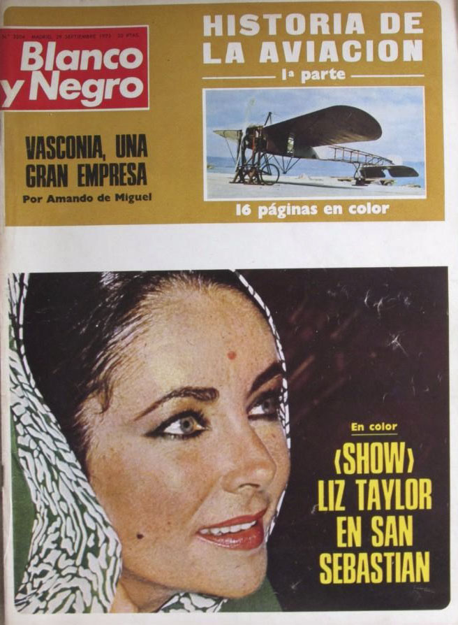 BLANCO Y NEGRO magazine side cover Issue 3204 29 September 1973