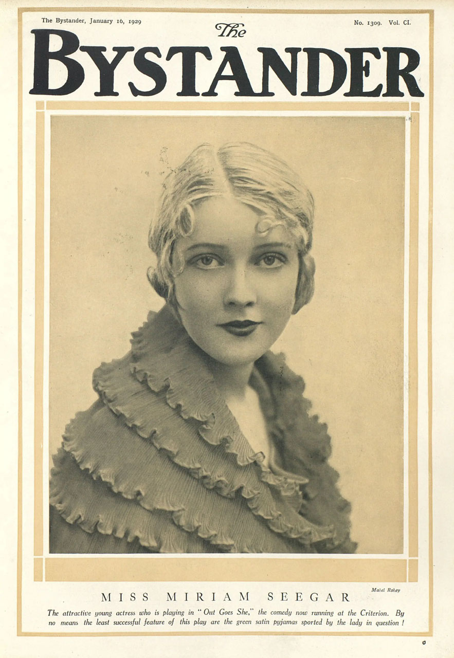 BYSTANDER magazine side cover Issue 1309 16 January 1929