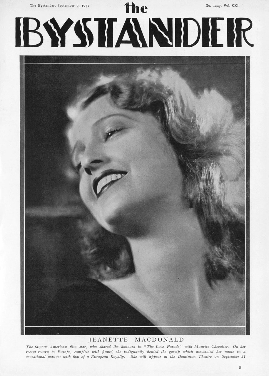 BYSTANDER magazine side cover Issue 1447 9 September 1931