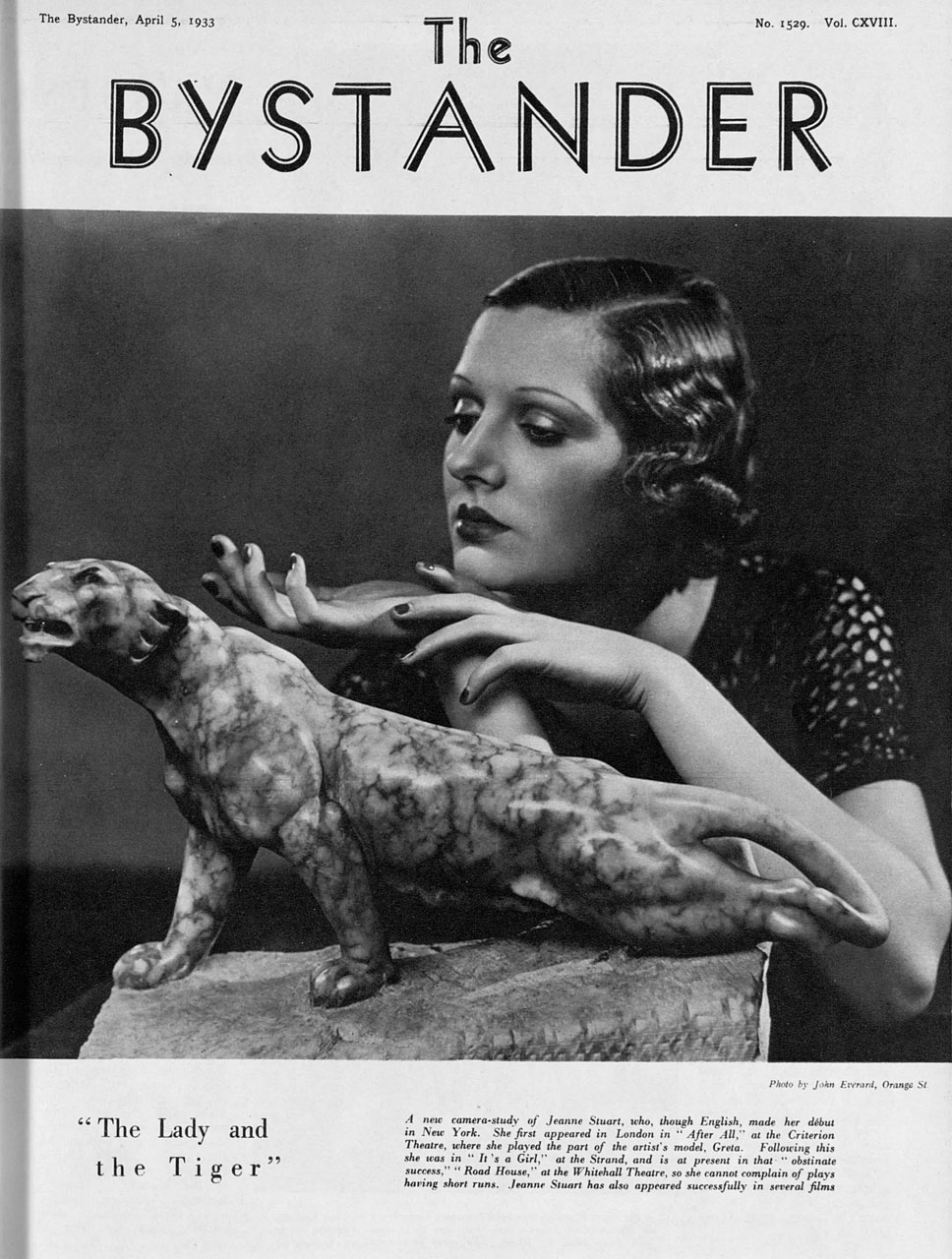 BYSTANDER magazine side cover Issue 1529 5 April 1933