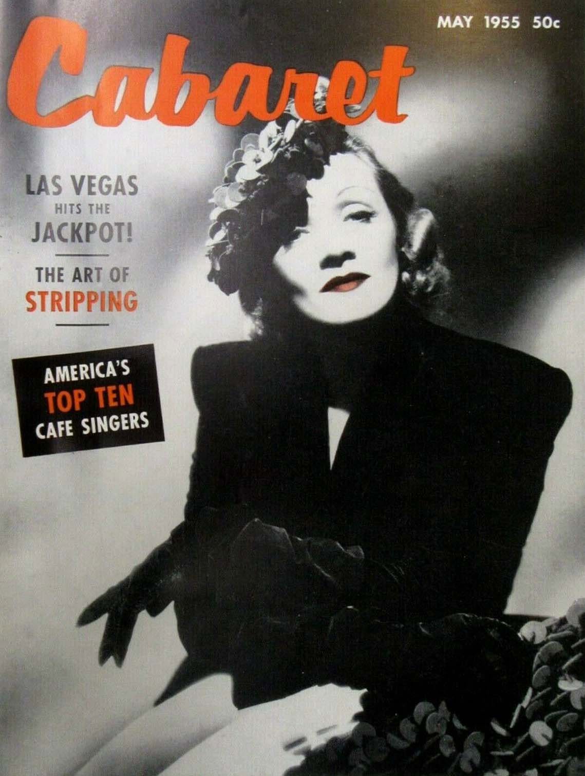 CABARET magazine side cover  May 1955
