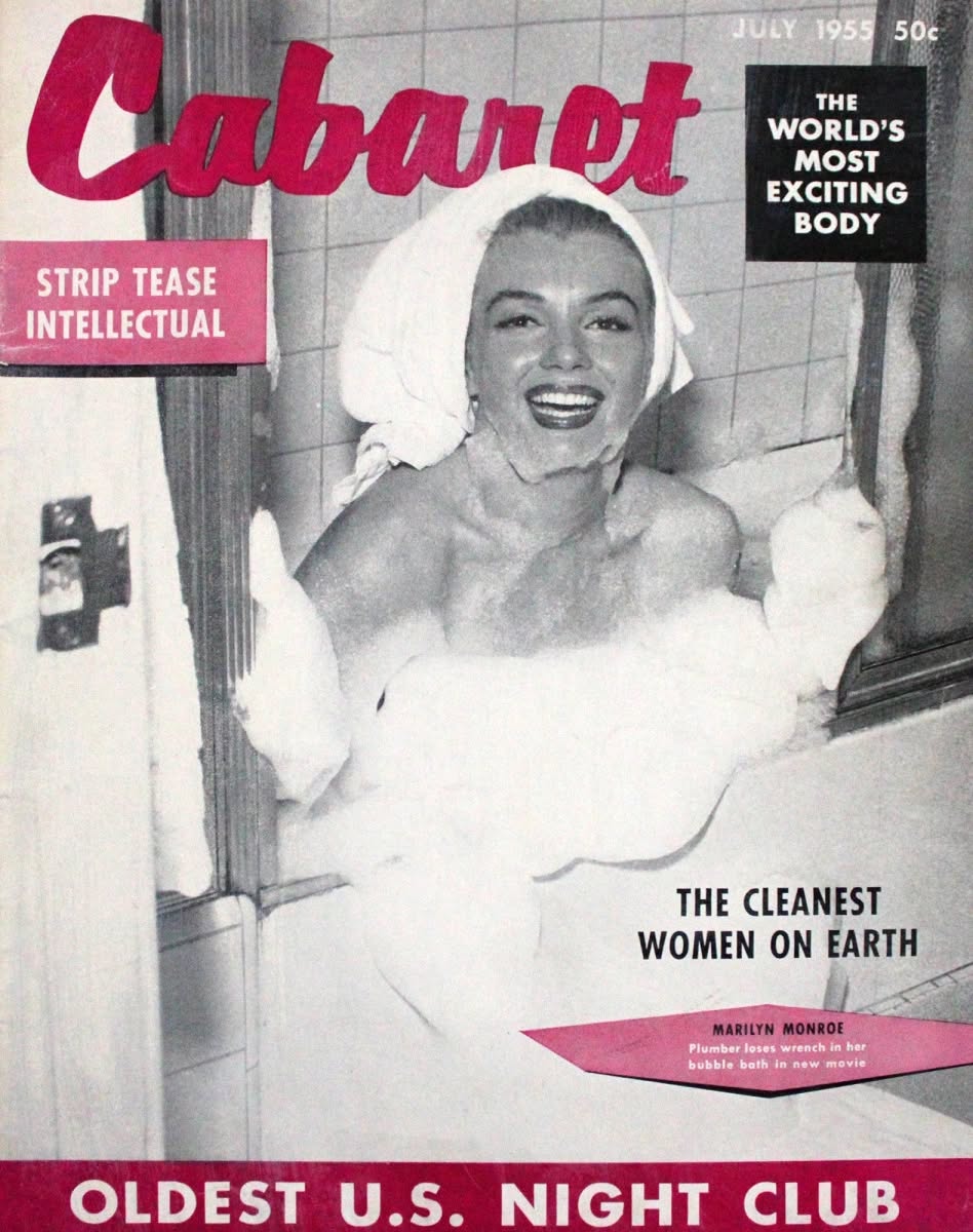 CABARET magazine side cover  July 1955